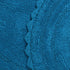 TreeWool, (Pack of 2) Bath Rugs with Crochet Border in Plush Cotton, Reversible - Oval (17" x 24"; Teal)