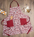 DII Damask Kitchen Collection Apron, 37.5 x 29, Wine