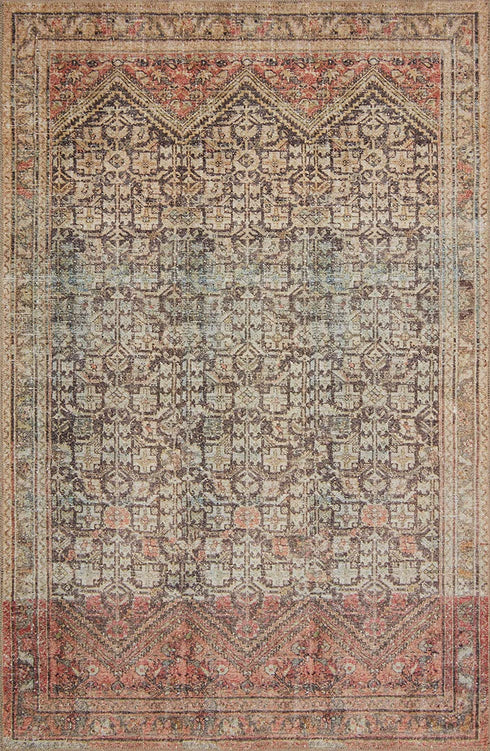 Loloi II Loren Collection LQ-17 Charcoal / Multi, Traditional 2'-3" x 3'-9" Accent Rug