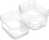BINO | Plastic Storage Bins, Small - 4 Pack | The SOHO Collection | Multi-Use Organizer Bins | Built-in Handle | BPA-Free | Pantry Organization | Home Organization | Fridge Organizer | Freezer Org