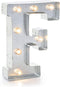 Darice Silver Metal Marquee Letter F-9.87? Tall, Galvanized Finish