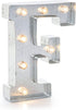 Darice Silver Metal Marquee Letter F-9.87? Tall, Galvanized Finish
