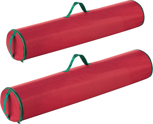 TINY TIM TOTES 83-DT5539 Premium 2-Pack | 40.5 inch Wrapping Paper Storage Bag | Canvas | Red