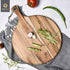 BILL.F Acacia Wood Pizza Peel,12" Cutting Board, Cheese Paddle Board, Bread and Crackers Platter for Serving and Minor Food Prepare with Handle - 16 x 12 x 0.5 Inch