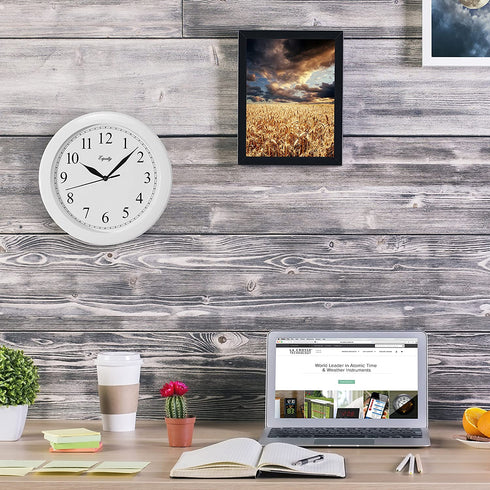 Equity by La Crosse 25201 10 Inch White Clock