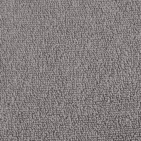 Amazon Basics GOTS Certified Organic Cotton Hand Towel - 6-Pack, Stone Gray