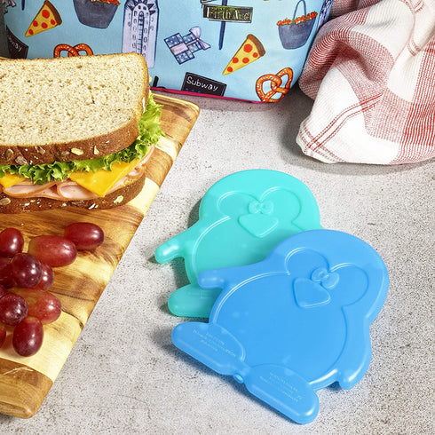 Fit & Fresh, Penguins Cool Coolers Lunch Ice Packs, Set of 4, Multicolored