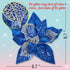 15 PCS Christmas Glitter Artificial Poinsettia Flowers Artificial Wedding Flowers Decorations Xmas Tree Ornaments with Clips (Blue)