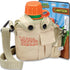 Nature Bound Water Hydration Canteen for Little Kids with Handy Pocket, Adjustable Strap, Snap On Canvas Cover, 16 Ounce Capacity, and Screw-On Lid (for Little Boys and Girls Age 3 and Up)