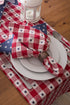 DII Patriotic Stars Check Tabletop Collection for 4th of July Entertaining, Summer Barbeques, Picnics, Indoor/Outdoor Meals, Table Runner, 14x108