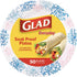 Glad Round Disposable Paper Plates for All Occasions | Soak Proof, Cut Proof, Microwaveable Heavy Duty Disposable Plates | 8.5" Diameter, 50 Count Bulk Paper Plates, Pink Hydrangea | Glad Paper Plates