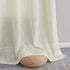 HLC.ME Abbey Faux Linen Textured Semi Sheer Privacy Sun Light Filtering Transparent Window Grommet Long Thick Curtains Drapery Panels for Bedroom & Living Room, 2 Panels (54 W x 96 L, Ivory)