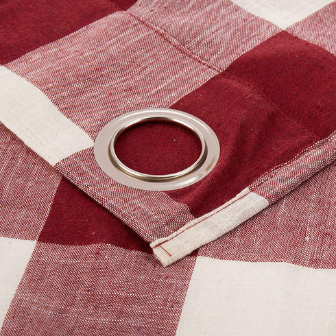 Lorraine Home Fashions 09570-V-00148 RED Courtyard Grommet Window Curtain Valance, Red, 53" X 18"