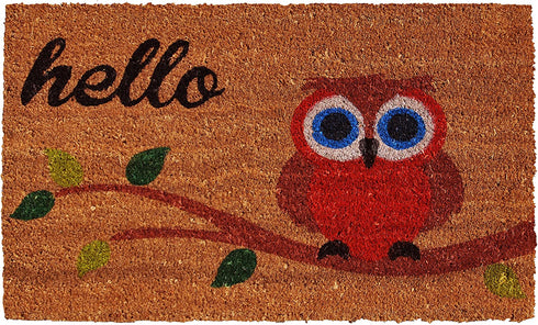 Calloway Mills 121731729 Elf Owl Hello Doormat