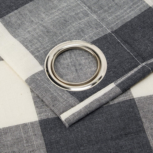 LORRAINE HOME FASHIONS, Gray, Courtyard Grommet Window Curtain Panel, 53" x 63"