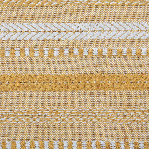 DII Farmhouse Braided Stripe Table Runner Collection, 15x72, Honey Gold