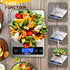 BACK KTCL Digital Food Kitchen Scale, 22lb Weight Multifunction Scale Measures in Grams and Ounces for Cooking Baking, 1g/0.1oz Precise Graduation, Stainless Steel and Tempered Glass