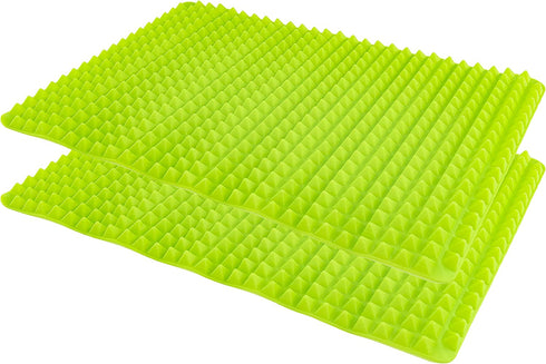 Southern Homewares Healthy Homewares Raised Silicone Baking Sheet Non-Stick Cooking Mat Oven Tray Liner Green Set of 2