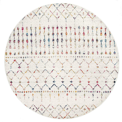 nuLOOM Moroccan Blythe Area Rug, 4' Round, Light Multi