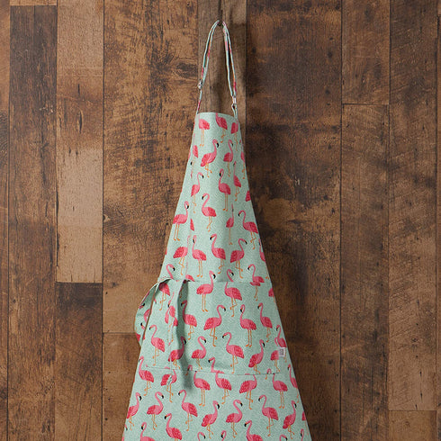 Now Designs Flamingos Chef's Kitchen Apron, 28 x 32 in