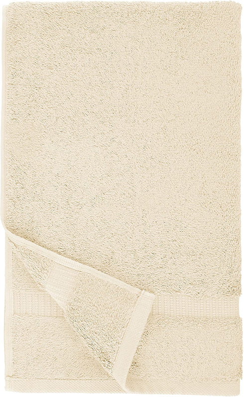 Amazon Brand Pinzon Organic Cotton Hand Towels, Set of 6, Ivory