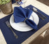 DII PVC Tabletop Collection Woven Indoor/Outdoor, Placemat Set, 13x17.25, Nautical Blue, 6 Piece