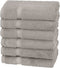 Amazon Brand Pinzon Organic Cotton Hand Towels, Set of 6, Marble Grey