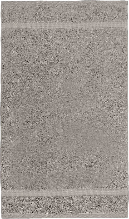 Amazon Brand Pinzon Organic Cotton Hand Towels, Set of 6, Marble Grey