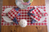 DII Patriotic Stars Check Tabletop Collection for 4th of July Entertaining, Summer Barbeques, Picnics, Indoor/Outdoor Meals, Table Runner, 14x108