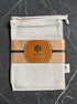 Montecito Home Combo Set of One 12"x15" Boule and One 6"x26" Baguette Farmhouse Natural Linen Bread Bags, Reusable Drawstring Bag for Homemade Bread Storage, Perfect for Bakers, House Warming, Etc.