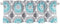 DriftAway Bella Medallion Pattern Room Darkening Rod Pocket Window Curtain Valance 52 Inch by 14 Inch Aqua and Gray