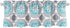 DriftAway Bella Medallion Pattern Room Darkening Rod Pocket Window Curtain Valance 52 Inch by 14 Inch Aqua and Gray