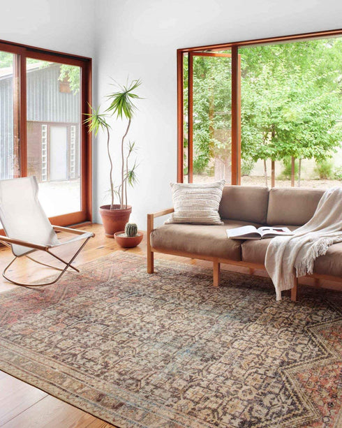 Loloi II Loren Collection LQ-17 Charcoal / Multi, Traditional 2'-3" x 3'-9" Accent Rug