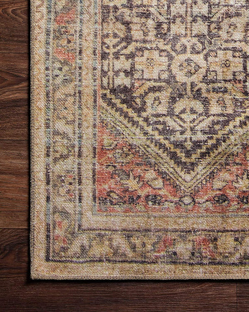 Loloi II Loren Collection LQ-17 Charcoal / Multi, Traditional 2'-3" x 3'-9" Accent Rug