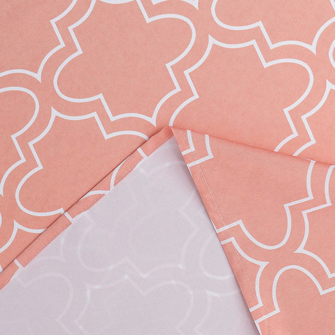 AooHome Quatrefoil Geometric Fabric Tablecloth, Water Repellent, Spill Proof, Suitable for Dinner (Orange, 54x78)