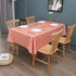 AooHome Quatrefoil Geometric Fabric Tablecloth, Water Repellent, Spill Proof, Suitable for Dinner (Orange, 54x78)