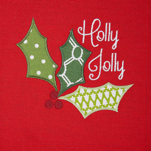 DII Christmas Dishtowel Collection Embellished, 18x28, Jingle for Joy, 2 Piece