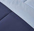 Blue Ridge Home Fashions Two-Tone Reversible Microfiber Down Alternative All Season Comforter-Hypoallergenic Polyester Fill, King, Navy/Light Blue