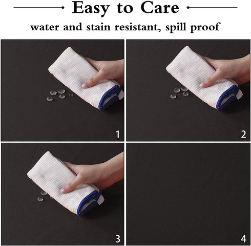 sancua Round Tablecloth - 60 Inch - Water Resistant Spill Proof Washable Polyester Table Cloth Decorative Fabric Table Cover for Dining Table, Buffet Parties and Camping, Brown