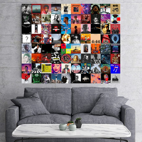 80 Pcs Print Album Covers | Unique Square Printed Photos 4x4 inch | Album Cover Posters Collage Kit | Music Posters for Room Aesthetic | Aesthetic Poster | Poster Pack | Album Cover Art Posters