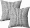 TOMWISH Decor Pillow Covers,2 Packs Hidden Zippered 18X18Inch Black on White Sketch Herringbone Pattern Decor Throw Cotton Pillow Case Cushion Cover for Home Decor