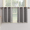 No. 918 Montego Grommet Textured Kitchen Curtain Tier Pair, 56" x 36", Nickel Gray