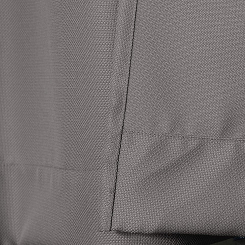 No. 918 Montego Grommet Textured Kitchen Curtain Tier Pair, 56" x 36", Nickel Gray
