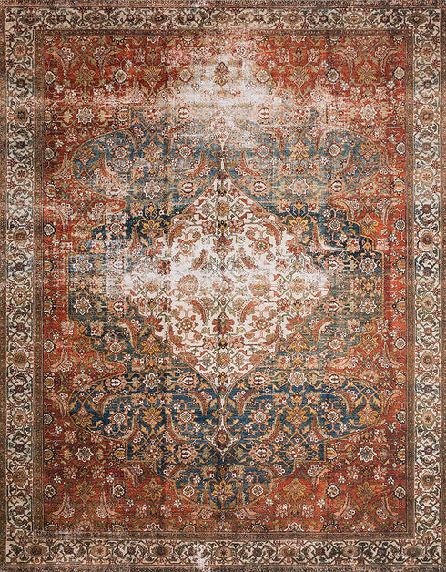 Loloi II Layla Collection LAY-05 Ocean / Multi, Traditional 2'-3" x 3'-9" Accent Rug