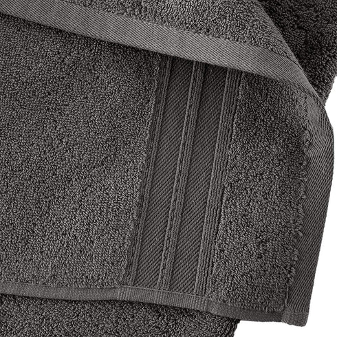 Hammam Linen Cool Grey Hand Towels 4-Pack - 16 x 30 Turkish Cotton Premium Quality Soft and Absorbent Small Towels for Bathroom