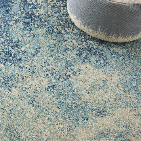 Nourison Passion Bohemian Abstract Navy/Light Blue 1'10" x 2'10" Area Rug, (2' x 3')