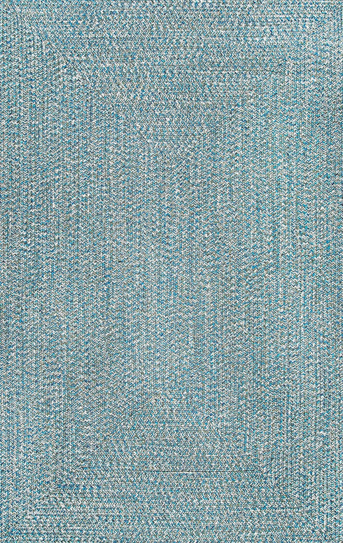 nuLOOM Wynn Braided Indoor/Outdoor Accent Rug, 2' x 3', Aqua