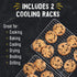 Checkered Chef Cooling Rack - Set of 2 Stainless Steel, Oven Safe Grid Wire Racks for Cooking & Baking - 11 ¾" x 17"