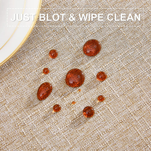 KGORGE Waterproof Linen Tablecloth Rectangle, Spillproof Wrinkle Free Rustic Wipeable Table Cover for Kitchen Coffee Buffet Banquet Table, 60 x 84 inch, Tassel, Seats 6 to 8