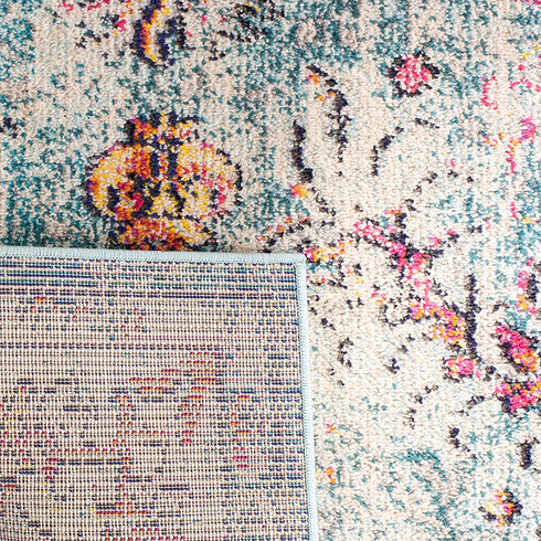 SAFAVIEH Madison Collection MAD447K Boho Chic Medallion Distressed Non-Shedding Living Room Bedroom Accent Rug, 2'2" x 4', Navy / Light Blue